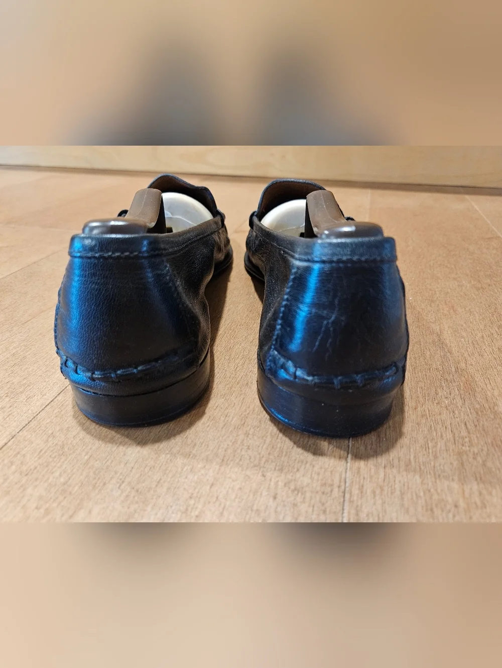 Vintage Cole Haan Penny Loafers 10M Black Leather Handmade in Italy Slip On